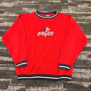 Vintage 90s Enyce Crewneck Sweatshirt Mens XL Red Embroidered Hip Hop Streetwear